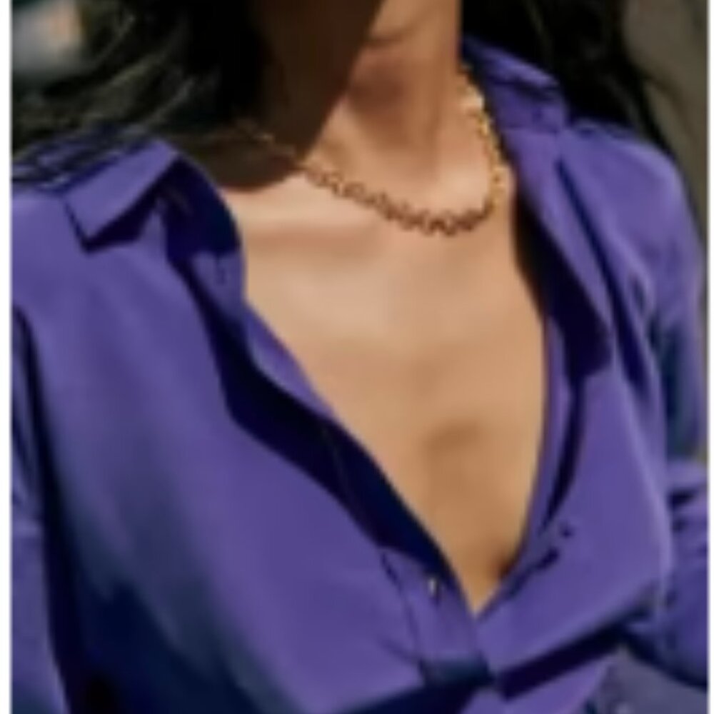 Sezane Ann Shirt Aubergine - Size 42